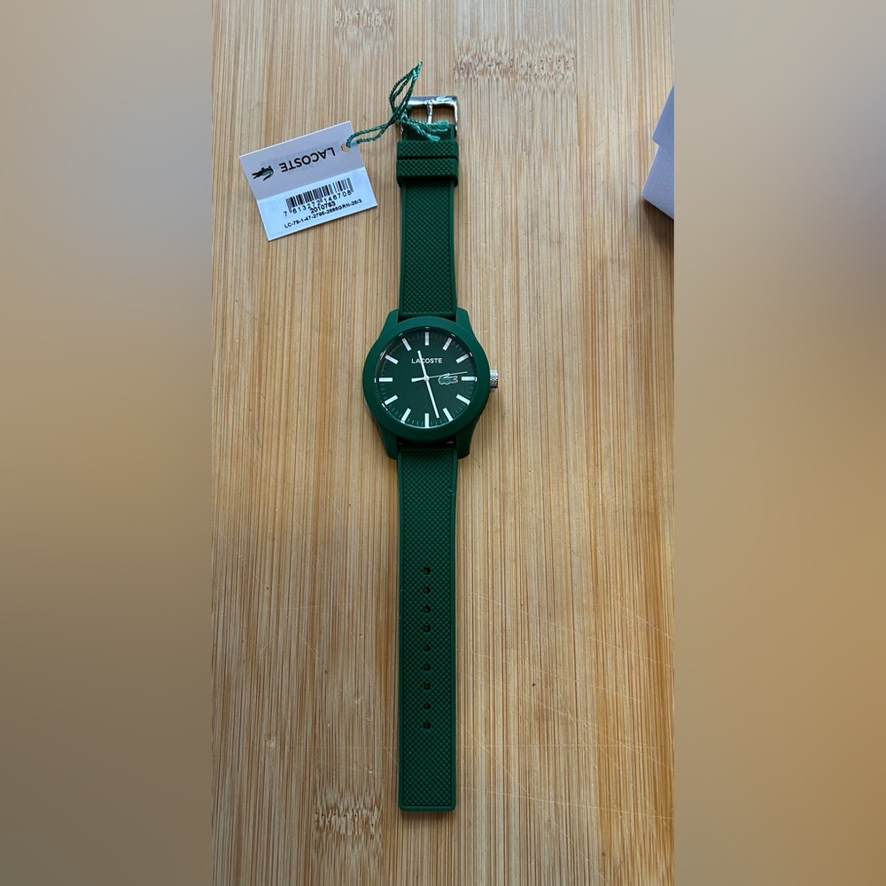 Lacoste Watch 43mm Green Face & Green Silicone Band - Picture 5 of 7